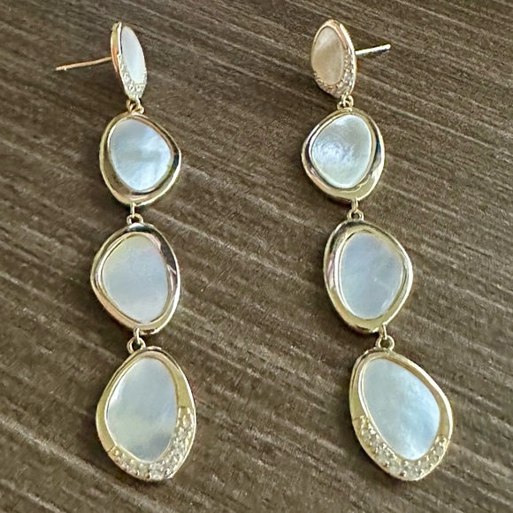 COPY - Argento Vivo Mother of Pearl Linear Drop Earrings - Picture 11 of 12